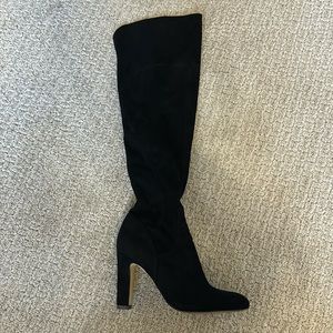 Ivanka Trump Black suede knee high boots